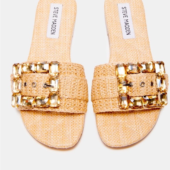 NEW STEVE MADDEN RAFFIA FLATS - Picture 6 of 10